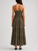 Lagence TS Lua Tiered Satin Maxi Dress