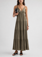 Lagence TS Lua Tiered Satin Maxi Dress