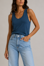 Majestic Filatures Stretch Linen Crewneck Tank