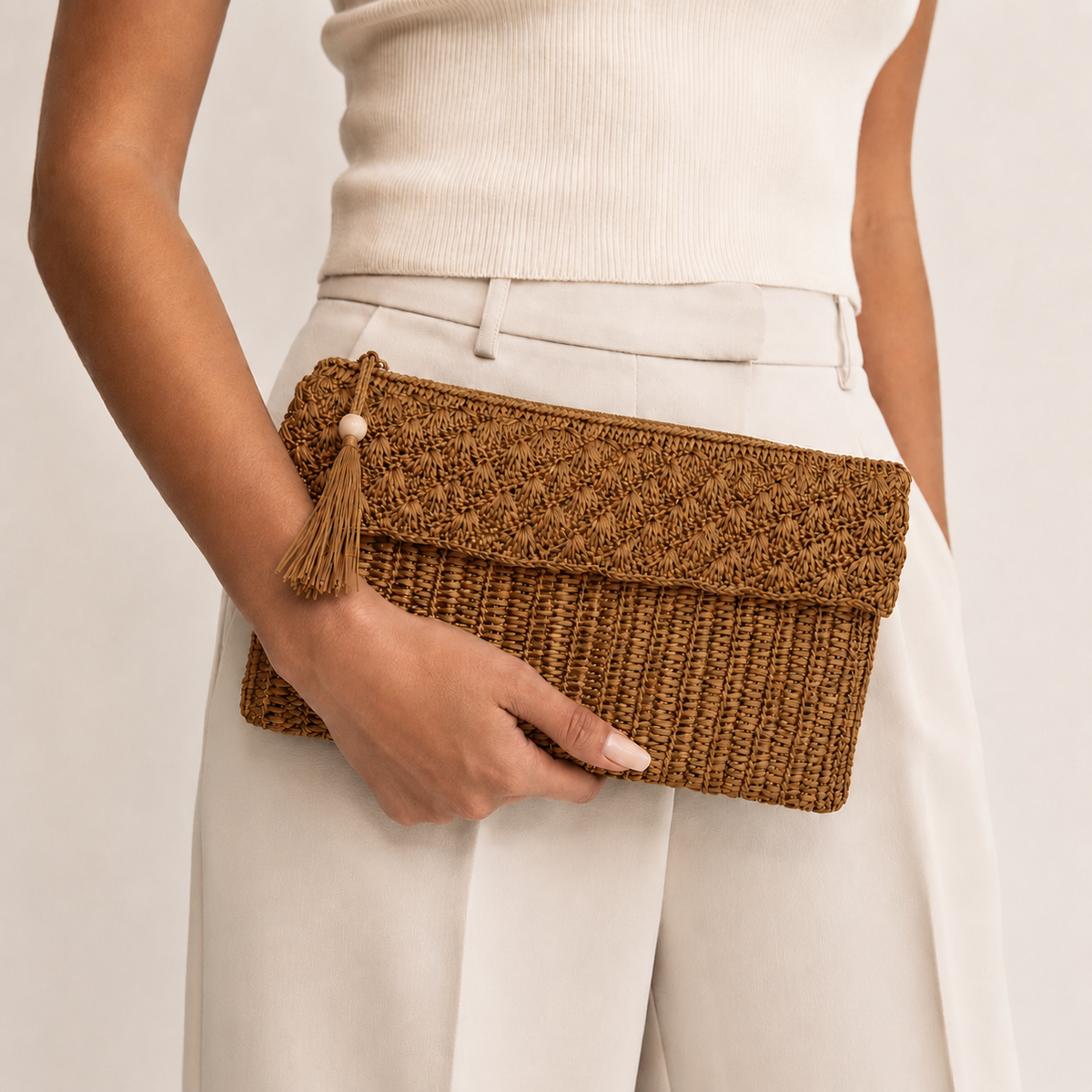 Shebobo Anna Petal Pattern Crochet Clutch