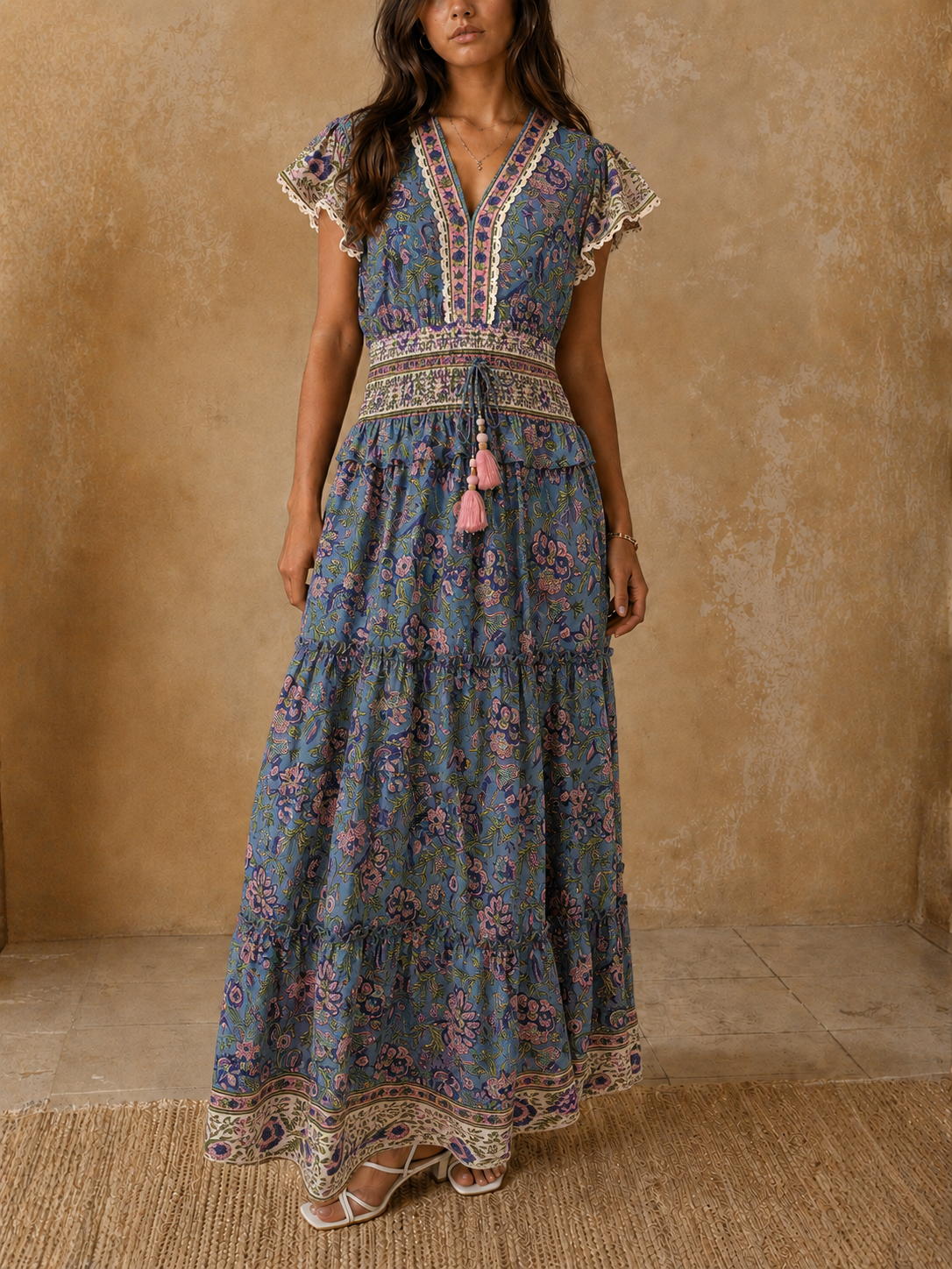SALROSA Long Print Dress