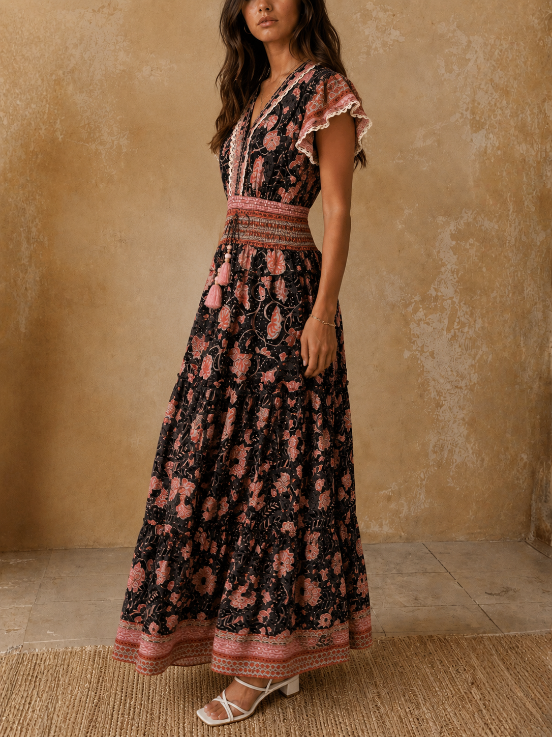 SALROSA Long Print Dress
