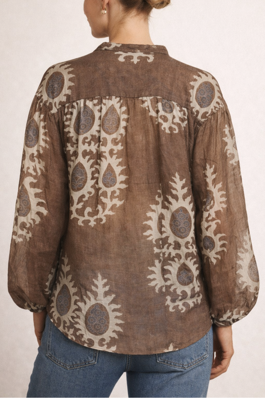 Bazar Deluxe Printed Ruffle Top