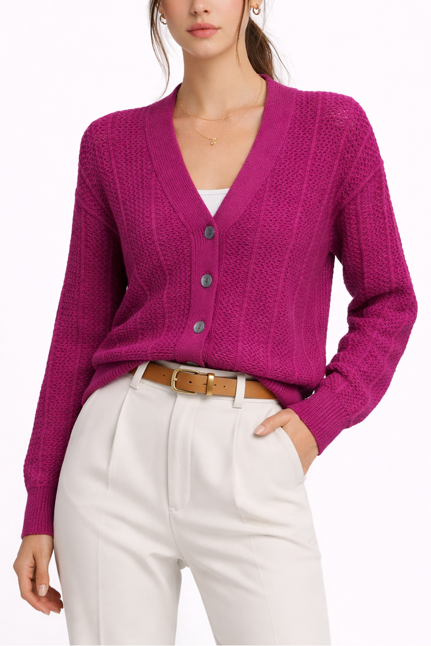 Kokun Ts Wide Placket Cardigan