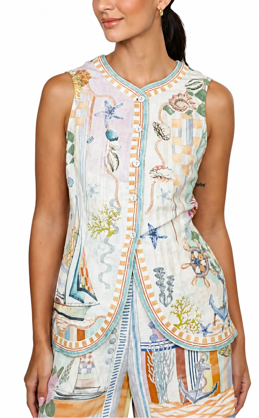 Ranna Gill Novara Sleeveless Waist Coat