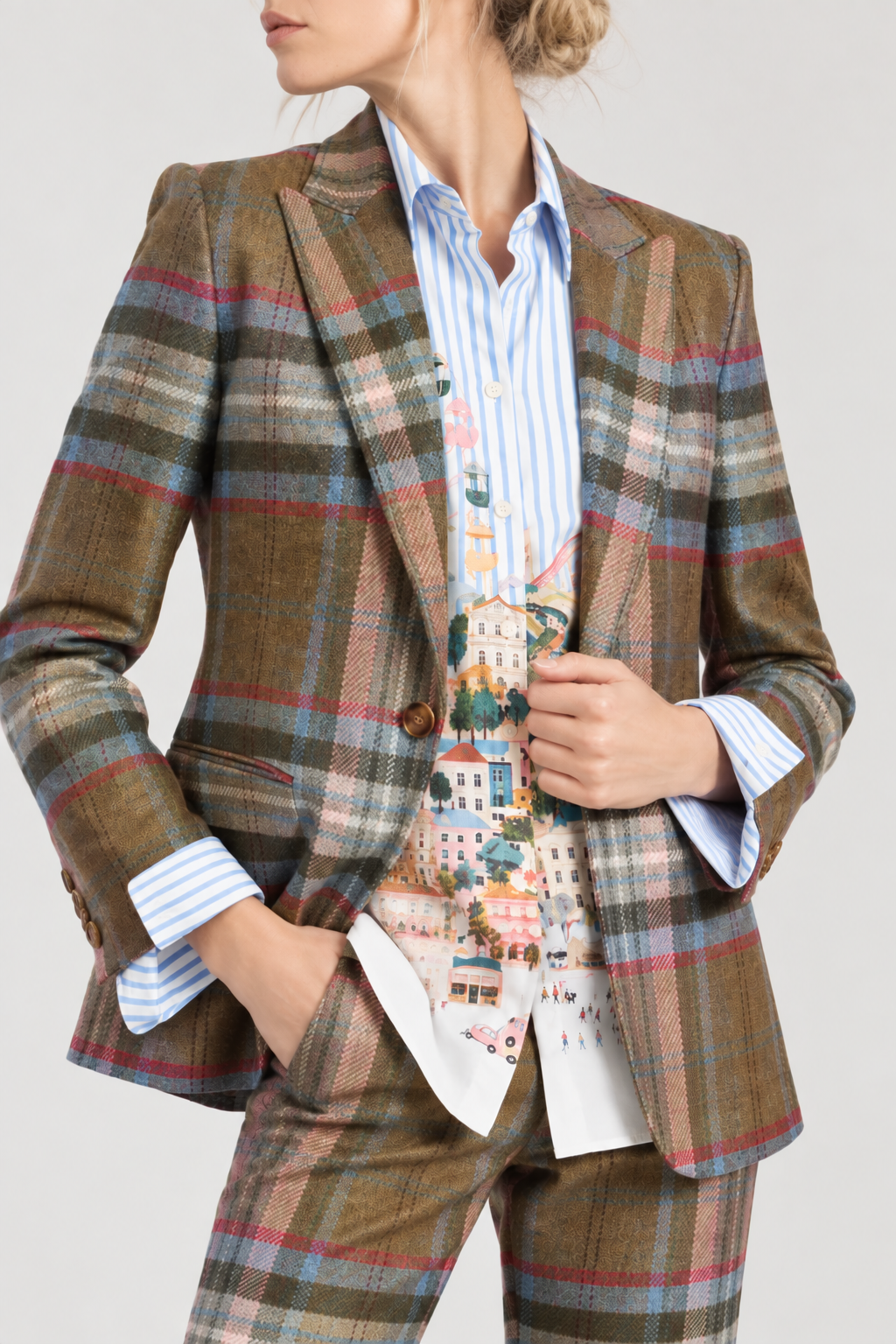 Vilagallo Heather Checked Jacket