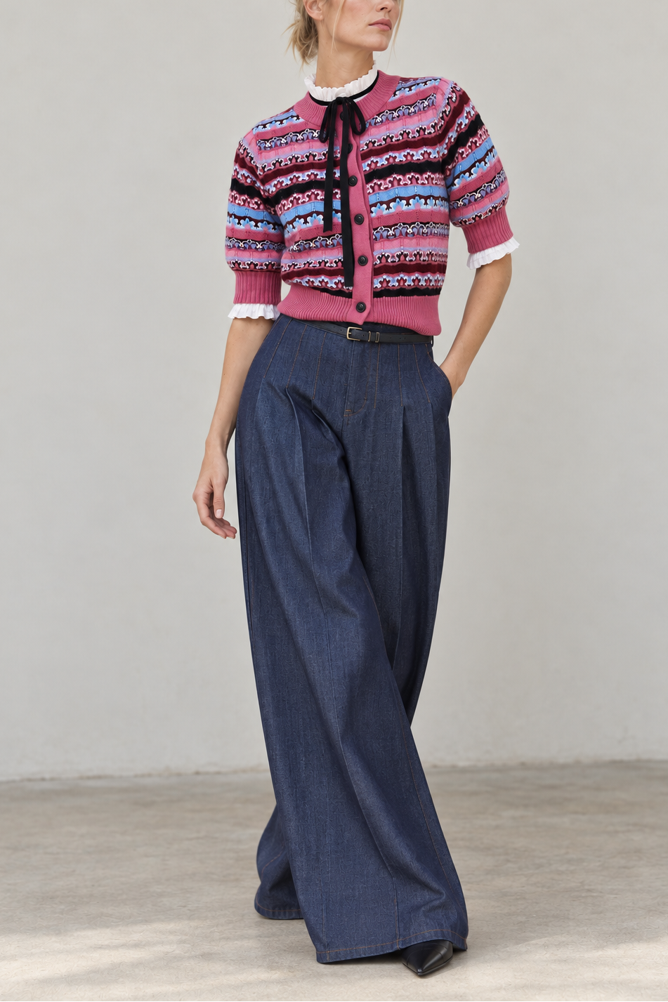 Suncoo Gemoni Striped Cardigan