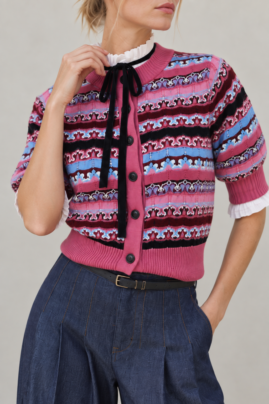 Suncoo Gemoni Striped Cardigan