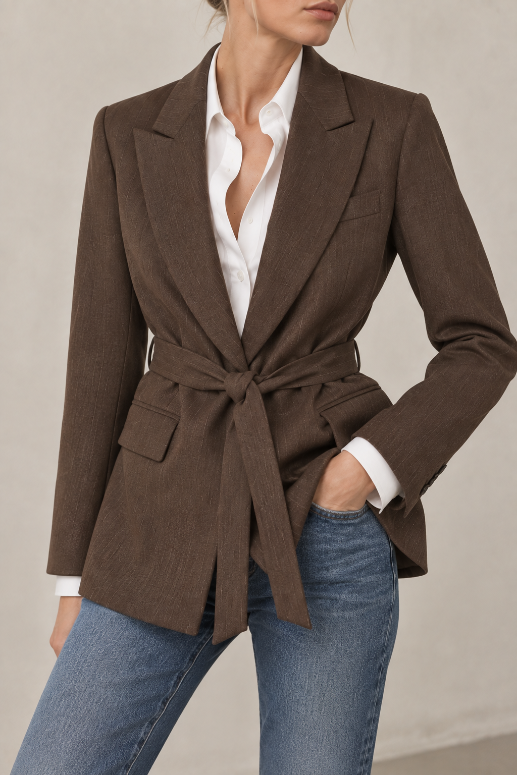 Tara Jarmon Virginie Tie Front Blazer