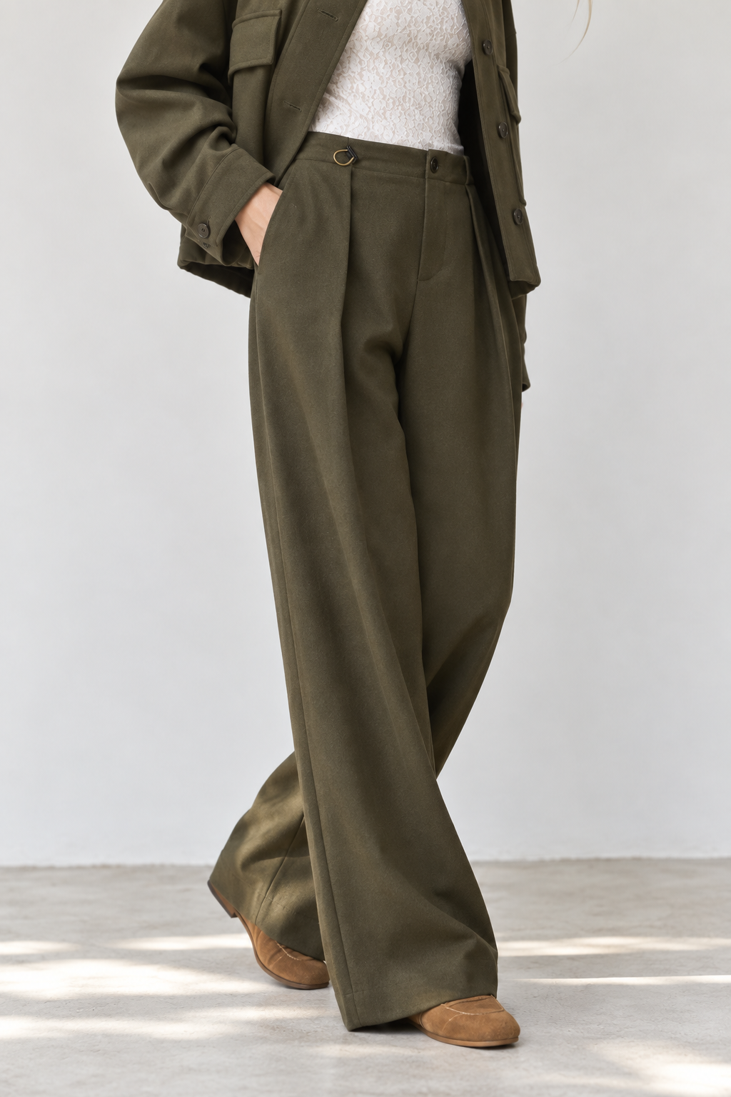 Suncoo Jio Drawstring Wide Leg Pant