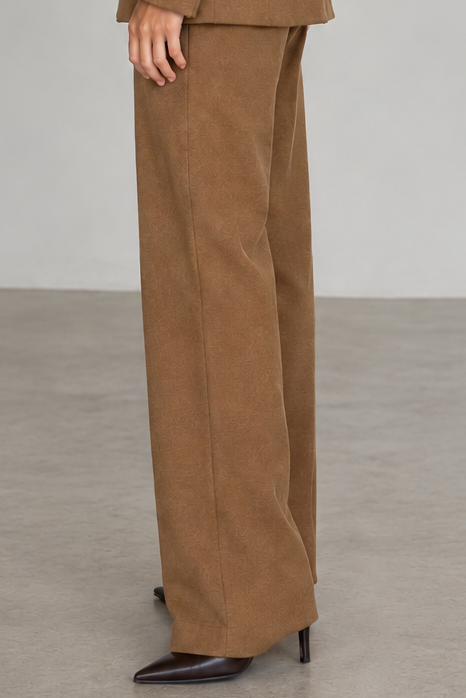 Circolo Wide Leg Wool Blend Pant