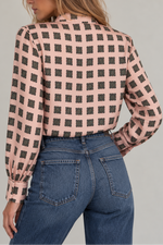 Smythe V-Neck Tie Blouse
