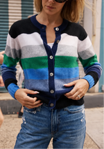 Collaboration TS Penny Cashmere Striped Cardigan