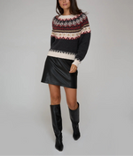 Autumn Cashmere Chunky Fair Isle Crew Neck Sweater