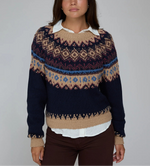 Autumn Cashmere Chunky Fair Isle Crew Neck Sweater