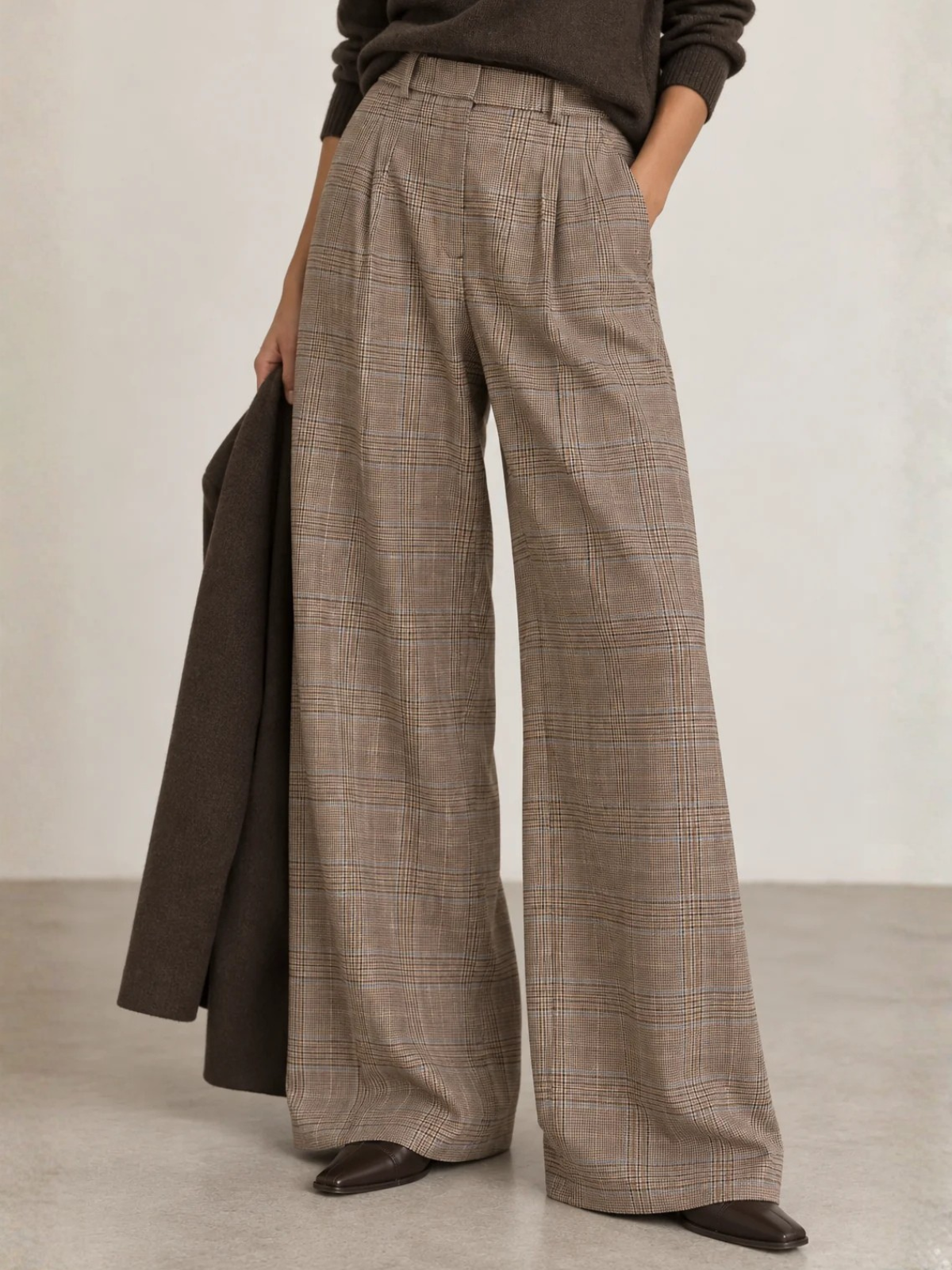 Circolo Check Patten Pleated Trousers FD4118