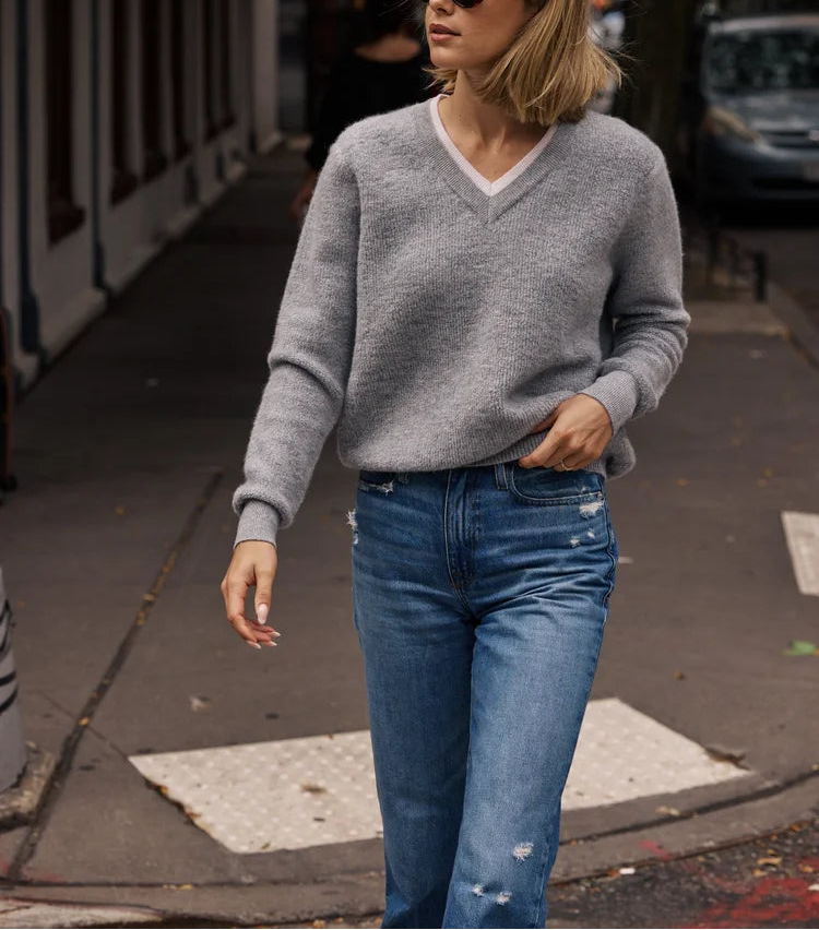 Collaboration TS Jade Cashmere V-Neck Sweater