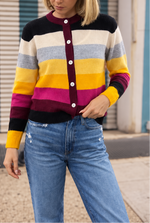 Collaboration TS Penny Cashmere Striped Cardigan