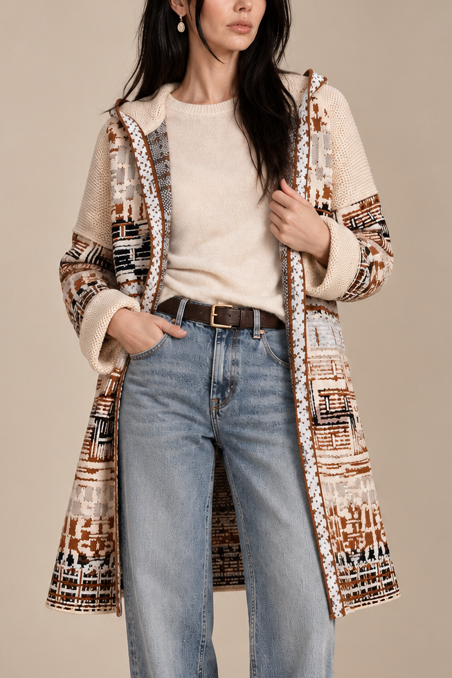 Aldo Martins Jacquard Knit Hooded Coat