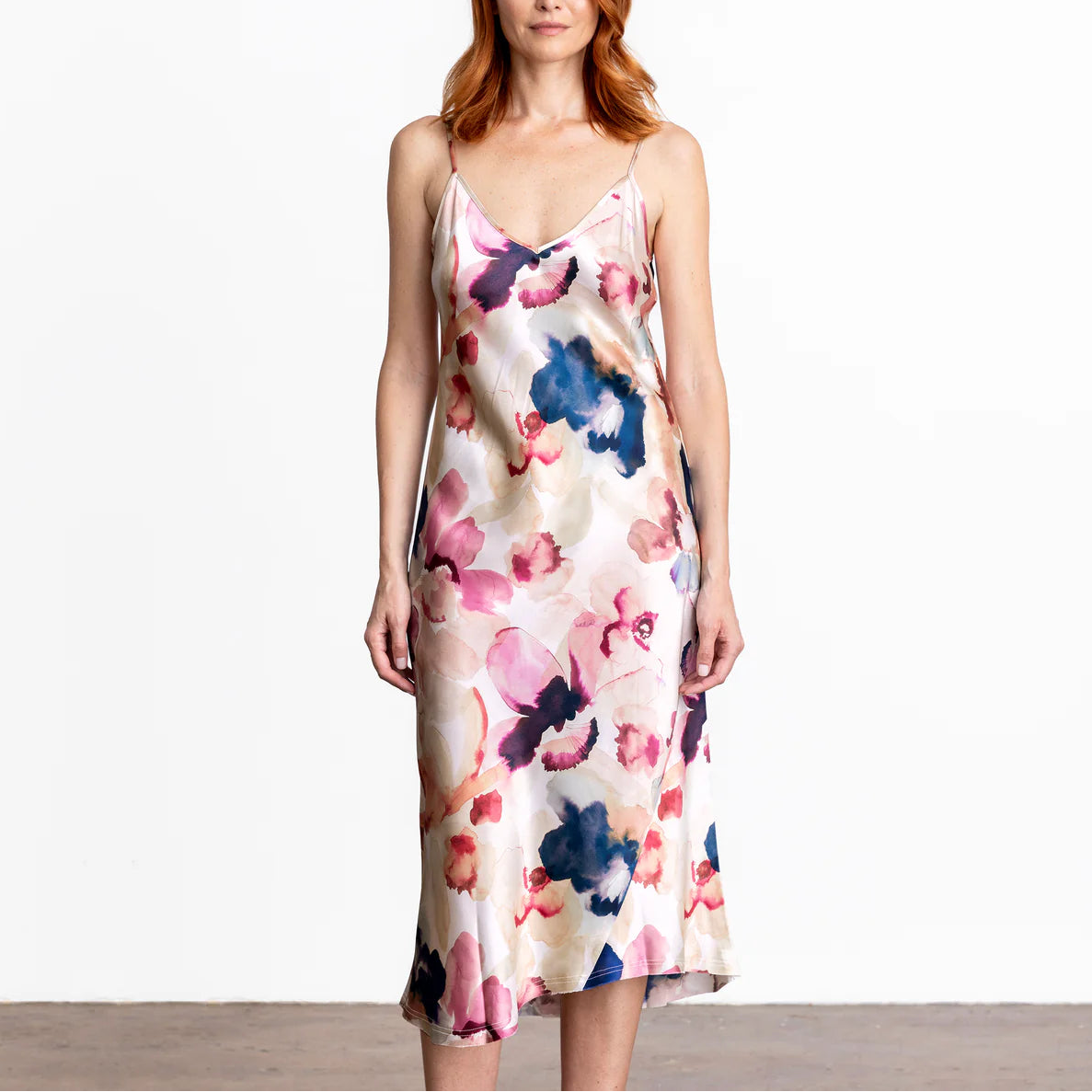 Go Silk Go Slip Printed Dress