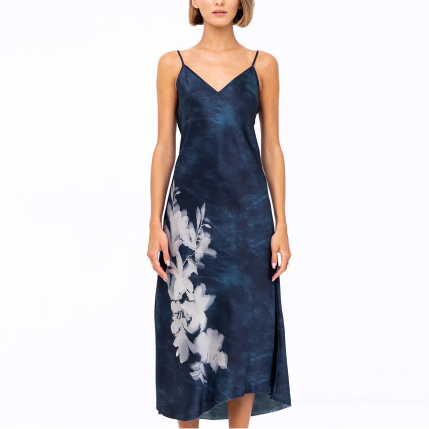 Go Silk Go Slip Printed Dress