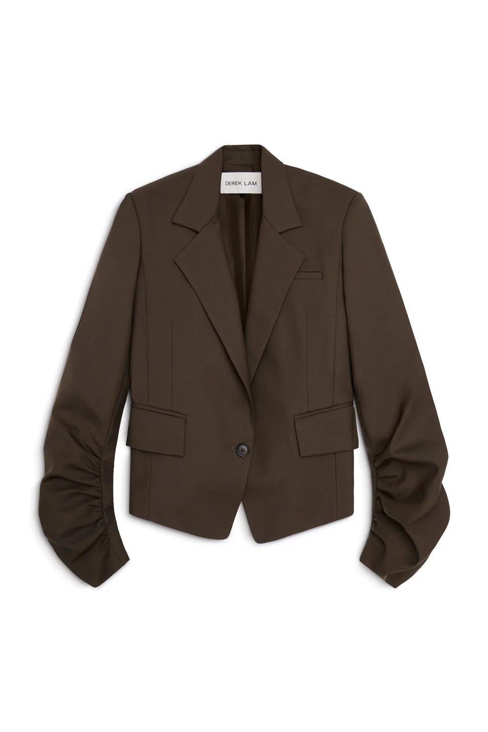 Derek Lam Crosshatch Stretch Single Breasted Blazer