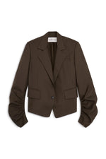 Derek Lam Crosshatch Stretch Single Breasted Blazer