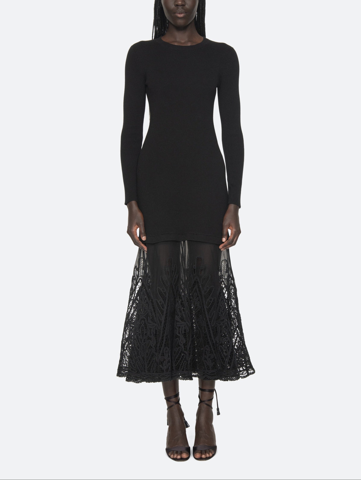 Sea Valo Mixed Media Maxi Dress