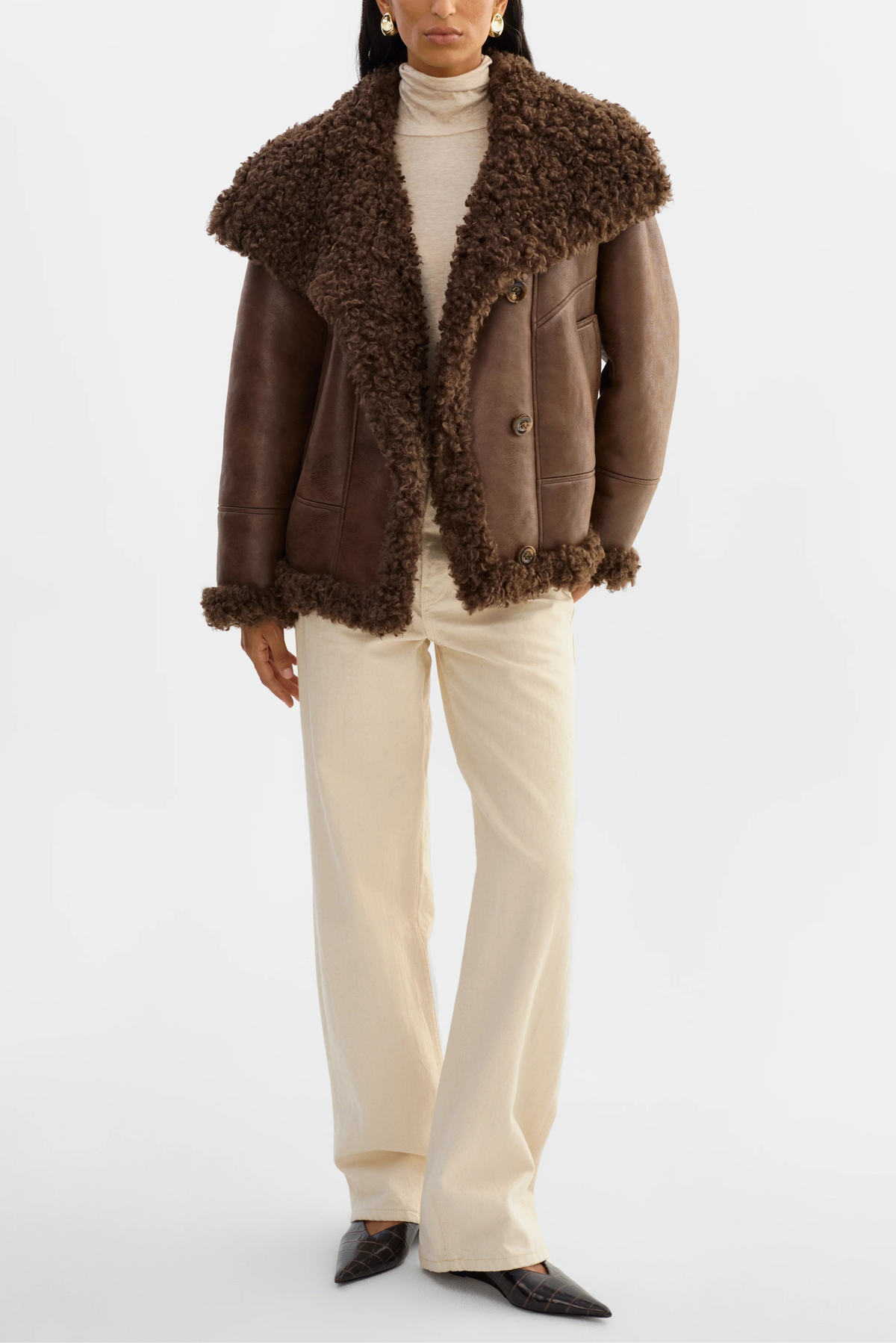 Lamarque Ts Demi Faux Shearling Coat