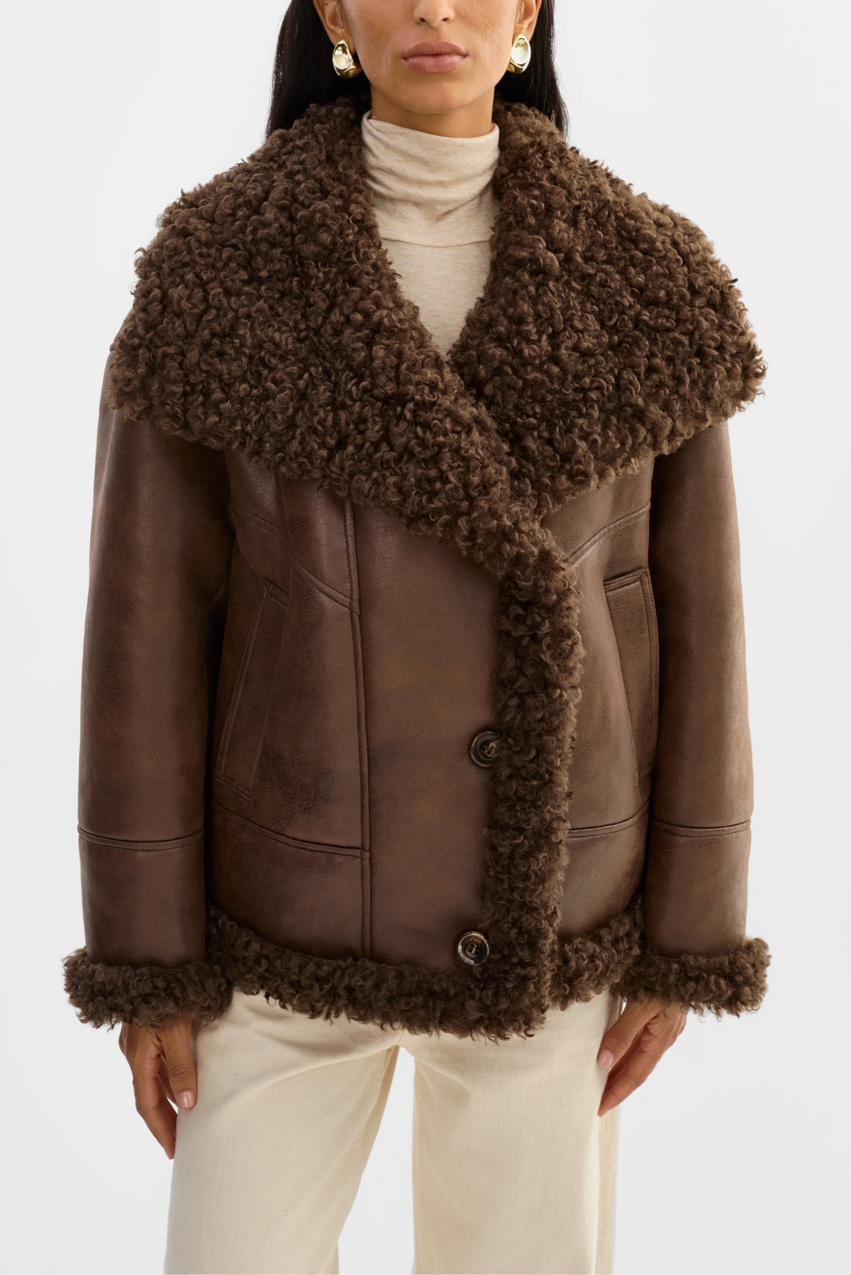 Lamarque Ts Demi Faux Shearling Coat