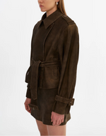 Lamarque Dhana Suede Short Trench Coat