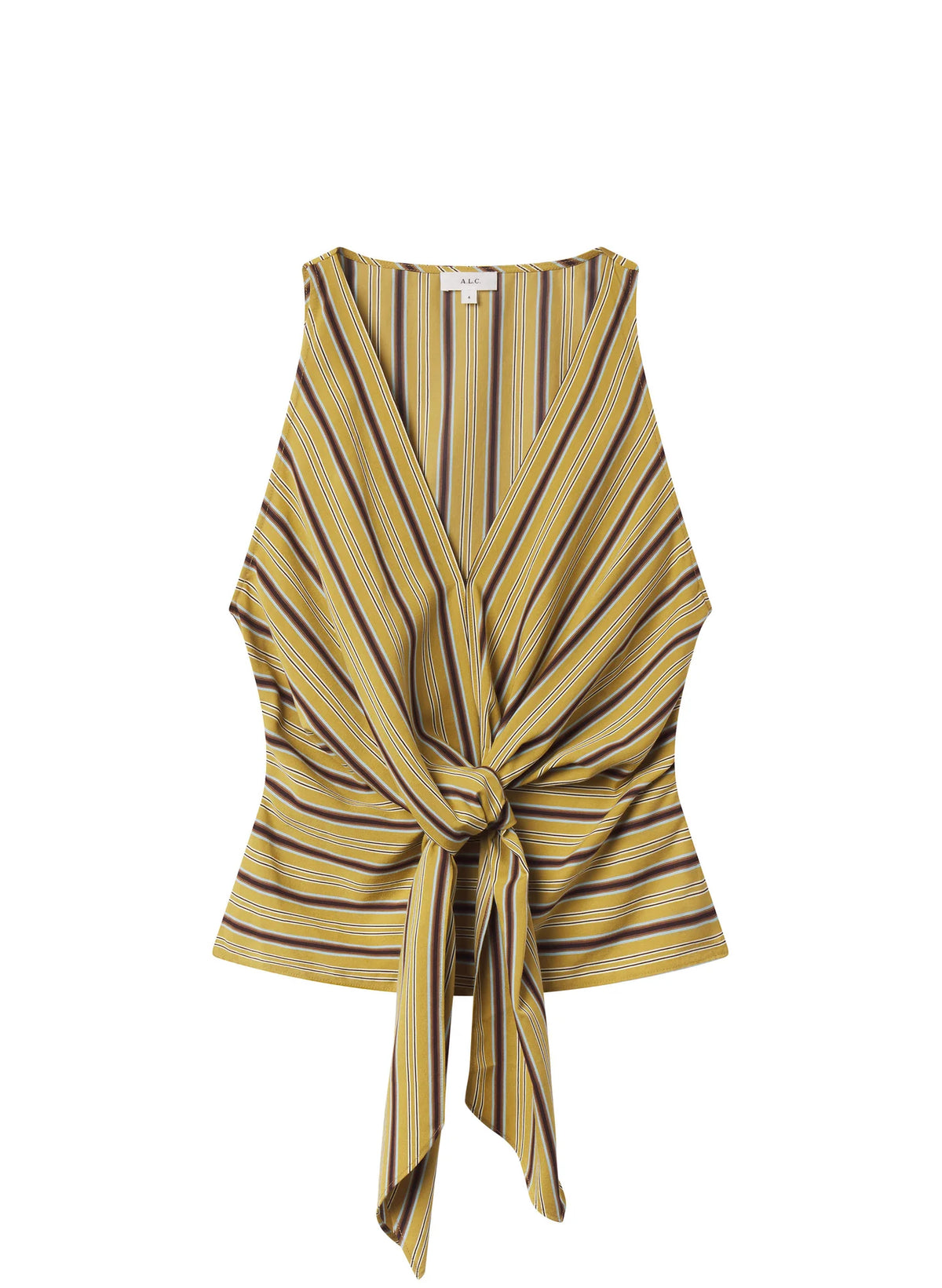 ALC Elle Tie Front Striped Top