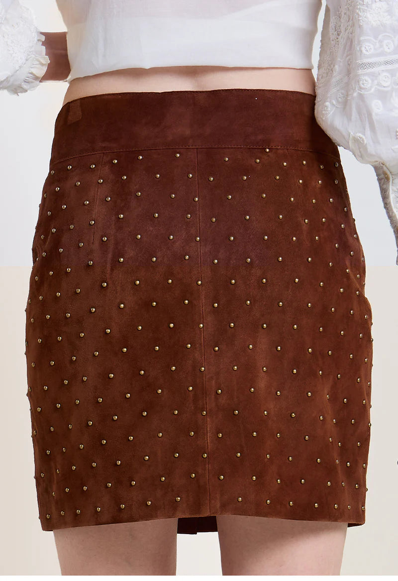 Scarlett Poppies Ember Suede Skirt