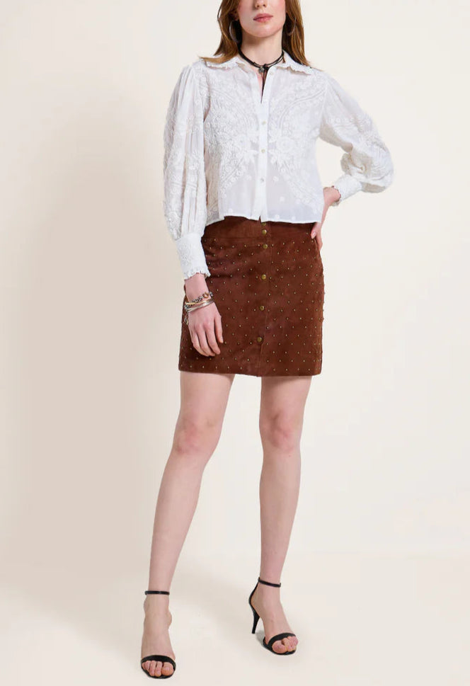 Scarlett Poppies Ember Suede Skirt
