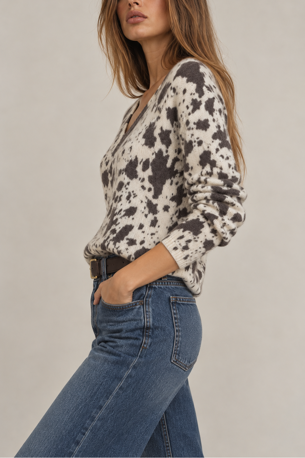 Kokun Printed V-Neck