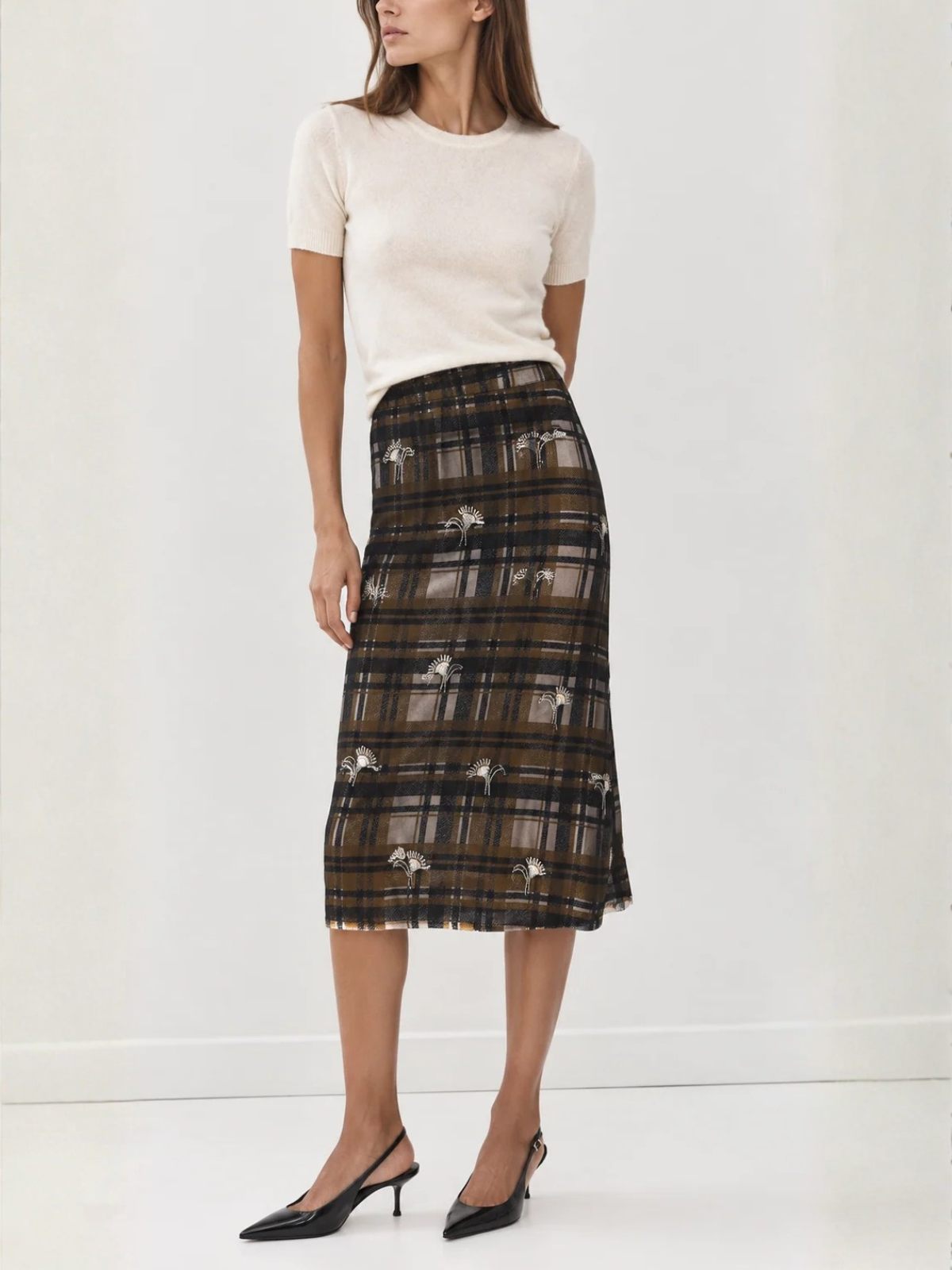 Essentiel Kate Embellished Mesh Skirt KATE