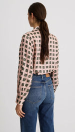 Smythe V-Neck Tie Blouse