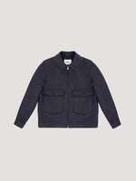 Circolo Blouson Worsted Wool Double Pocket Jacket