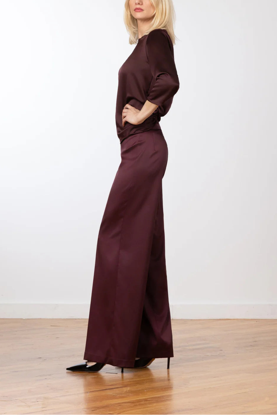 Ave Montaigne Flavia Satin Pant