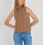 Archer Cashmere Lennon Sleeveless Mock Neck Top