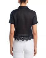 Frame The Embroidered Seaside Shirt in Black