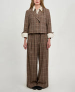 Phoebe Jon Frankie Crop Plaid Jacket