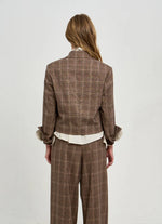 Phoebe Jon Frankie Crop Plaid Jacket