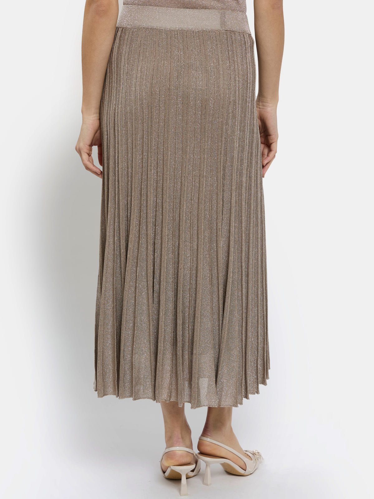 Maison Lurex Gala Pleated Skirt