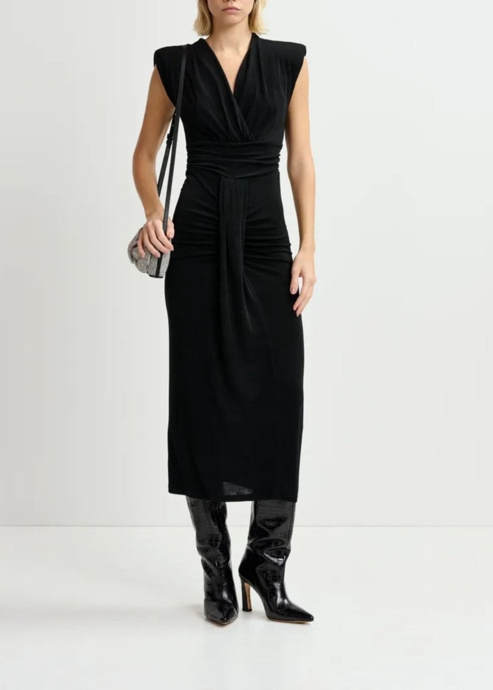 Essentiel Gozzo Long Fitted Jersey dress