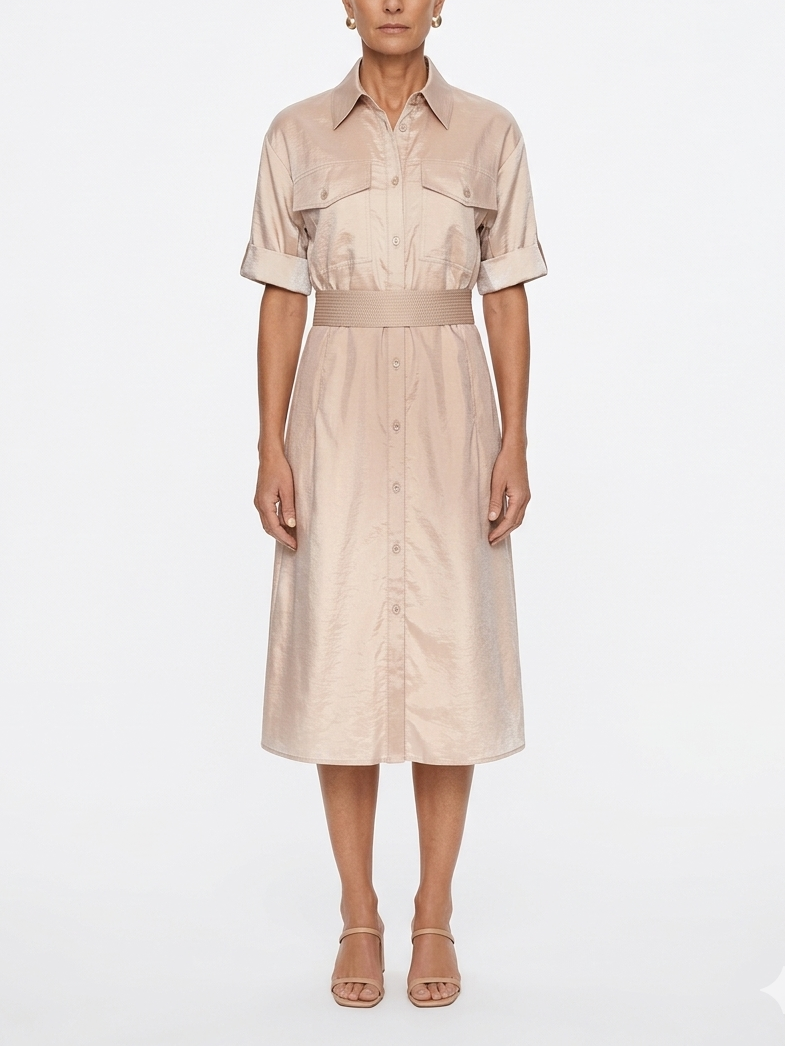 L'agence TS Callen Midi Shirt Dress