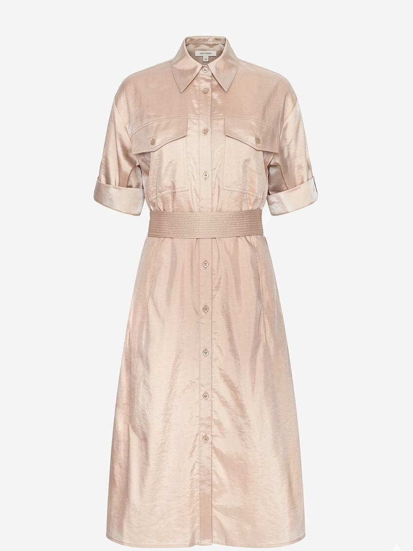 L'agence TS Callen Midi Shirt Dress
