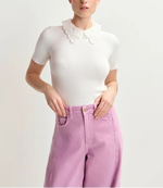 Essentiel Halamo Lace Collar Top