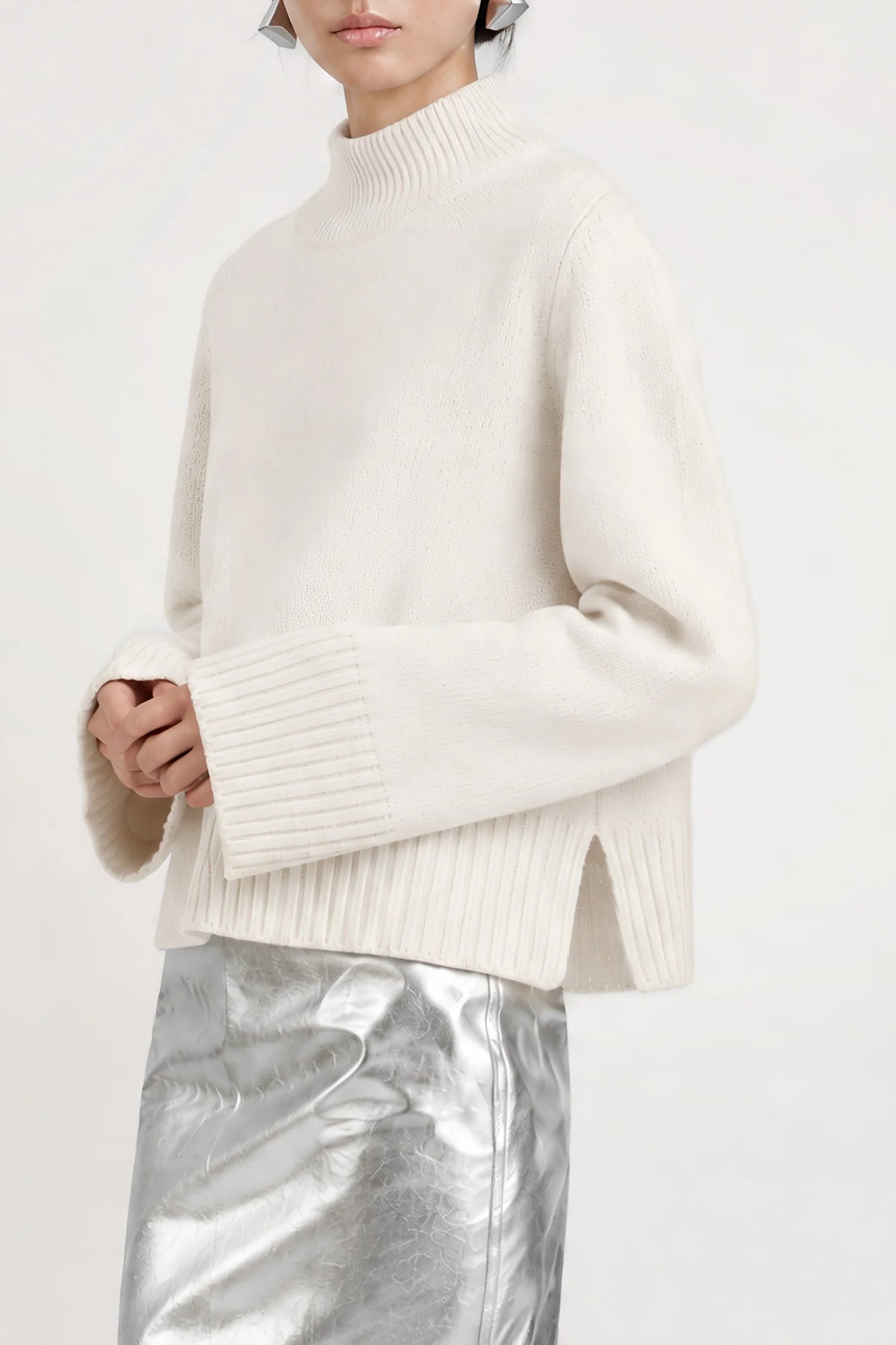 Saint Art Hadley Cashmere Blend Funnel Neck Sweater