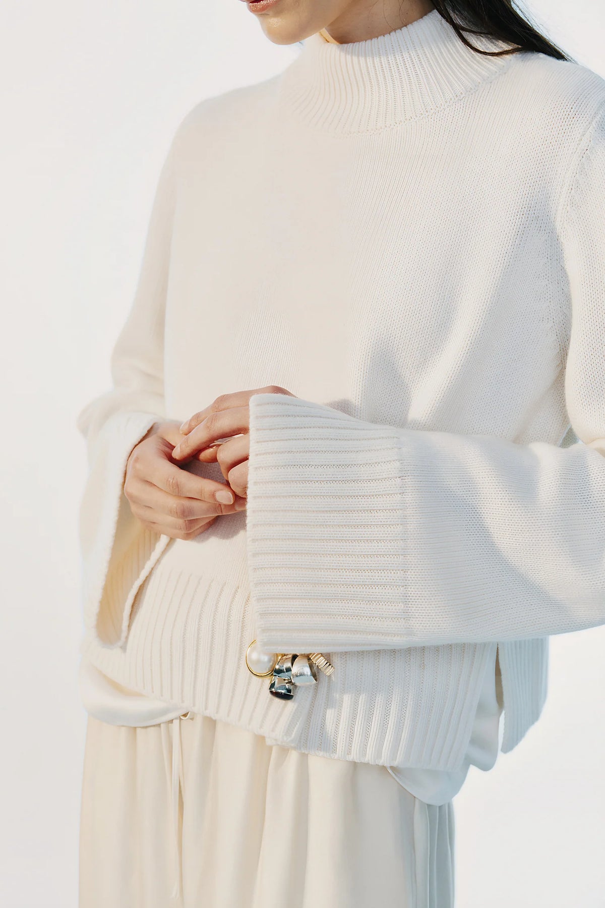 Saint Art Hadley Cashmere Blend Funnel Neck Sweater